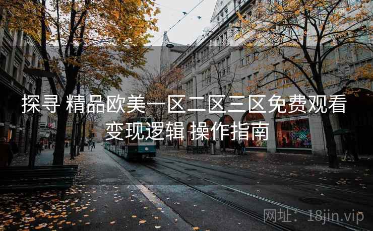 探寻 精品欧美一区二区三区免费观看 变现逻辑 操作指南