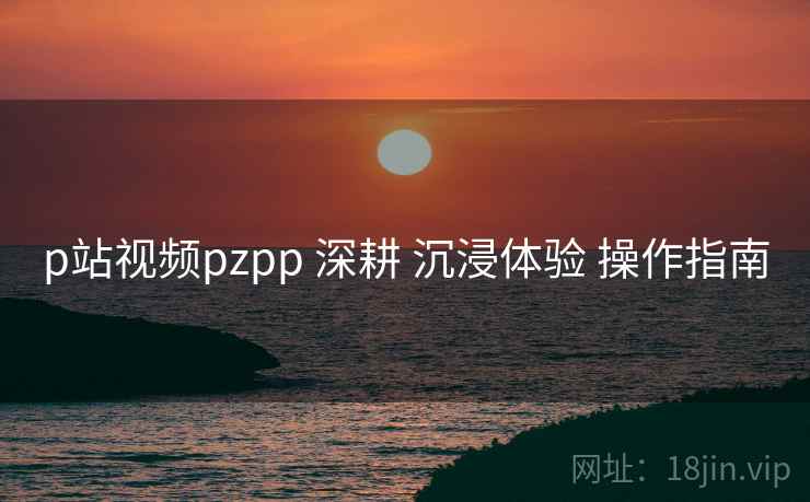 p站视频pzpp 深耕 沉浸体验 操作指南